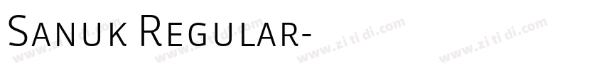 Sanuk Regular字体转换